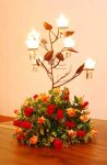 Arvore de 6 Velas com Folhas